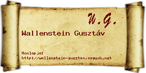 Wallenstein Gusztáv névjegykártya
